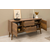 HANAH HOME Vina 03 1005 Walnut Cream (Produžni trpezarijski sto, stolice i konzola set (7 komada)