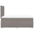 Vidaxl Box spring postelja z vzmetnico taupe 120x190 cm blago