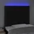 Vidaxl LED posteljno vzglavje črno 90x5x118/128 cm blago