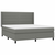 Vidaxl Box spring postelja z vzmetnico LED temno siva 160x200 cm blago