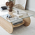 HANAH HOME Sto za dnevnu sobu Brise Sapphire Oak Transparent