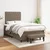 Vidaxl Box spring postelja z vzmetnico taupe 120x190 cm blago