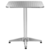 Vrtni stol srebrni 60 x 60 x 70 cm aluminijski