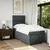 Vidaxl Box spring postelja z vzmetnico temno siva 100x200 cm blago