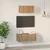 Set TV komoda Zidne 2 pcs Umjetnički hrast Konstruirano drvo