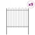 Vrtna Ograda 9 pcs Siva 15,3 x 1,5 m Čelik s prahom