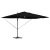 Suncobran Crna 351 x 250 x 253 cm Poliester i aluminij