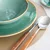 Porcelanski set 12 kosov — Gaya Sand turkizen - W0147