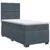 vidaXL Postelja boxspring z vzmetnico Temno siva 90 x 190 cm Žamet