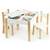 Dječji drveni stolić MULTI + 2 stolice