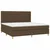Vidaxl Box spring postelja z vzmetnico temno rjav 200x200 cm blago