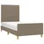 Vidaxl Posteljni okvir brez vzmetnice taupe 100x200 cm blago