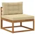 Set vanjskih sofa s jastukom 3 pcs Prirodna i bež