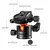 K&F Concept 32mm Metal Tripod Ball Head 360 Degree Rotating Panoramic with 1/4 inch Quick Release Plate