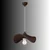 Opviq luster Kelebek-30-8017, 1 × E27, braon