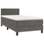 Krevet box spring s madracem LED tamnosivi 80 x 200 cm baršun