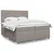 Vidaxl Box spring postelja z vzmetnico taupe 200x200 cm blago