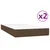vidaXL Box spring postelja z vzmetnico temno rjav 200x200 cm blago