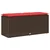 vidaXL Vrtna klop z blazino rjava 110x40x44 cm poli ratan