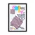Plakat s paspartujem Memphis vzorec v pop art stilu - 20x30 white