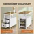 Songmics Stranska mizica 60x35x60 cm rjava