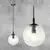 Luster na sajli COSMO 1xE14/10W/230V O 14 cm crna/prozirna