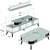 Hanah Home Set TV Komoda i klub sto Krem