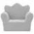 Dječja sofa svjetlosiva od mekanog pliša