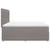 Vidaxl Box spring postelja z vzmetnico taupe 200x200 cm blago