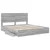 Krevet s od storage Siva Sonoma 200 x 200 cm Konstruirano drvo
