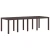 vidaXL Zunanja Miza Rjava 250x100x73 cm Poly Rattan