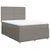 Vidaxl Box spring postelja z vzmetnico taupe 140x200 cm blago
