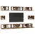 Set TV komoda Zidne 8 pcs Staro drvo Konstruirano drvo