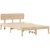 vidaXL posteljni okvir s hrbtom 135x190 cm, trden borov les