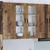 Vidaxl Stenski stekleni omarica LUCCA Star les 80 x 31 x 100 cm