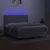 Vidaxl Box spring postelja z vzmetnico LED sv. siva 180x200 cm blago