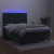 Krevet box spring s madracem LED tamnozeleni 140x190 cm baršun