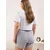 Trendyol Curve Ženski šorts Tbbss25Ap00048, Sivi