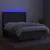 Vidaxl Box spring postelja z vzmetnico LED temno siva 140x200 cm blago
