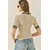 Bianco Lucci Ženska bluza na kratke rukave 2470 60284047, Polo neck, Bež