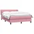 Vidaxl Box spring postelja z vzmetnico roza 160x210 cm žamet