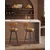Songmics Barski stoli komplet 2 54x54x905 cm rjava