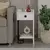 Hanah Home Noćni ormarić Sirius 32x61x30cm Beli