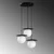 Opviq Luster Anemon-13832, 55x55x110cm, IP20, Crno-beli