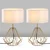 Opviq Set Stonih lampi Diamond-S-711, 25x25x43 cm, IP20, 2 komada, Zlatno-bele boje