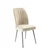 Hanah Home set trpezarijskih stolica Platinum 2 kom, krem tkanina Jerry, hromirane metalne noge
