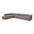 Atelier del Sofa Ugaona garnitura Mora X-Oval-L1-O1-O1-R1, 320x235x69 cm, Smeđa