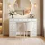 Hanah Home set toaletnog stola i stolice Eloria, 120 cm, beli
