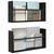 Polica za časopise s policom 2 pcs Crni hrast 60 x 12 x 30 cm
