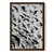 WallXpert uramljena MDF slika 3752KACT-055, jato crnih ptica u letu na sivoj pozadini, 37 x 52 cm